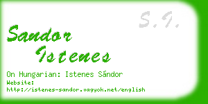 sandor istenes business card